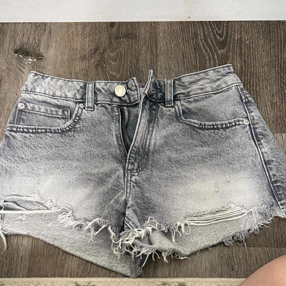 Garage Faded Black Jean Shorts